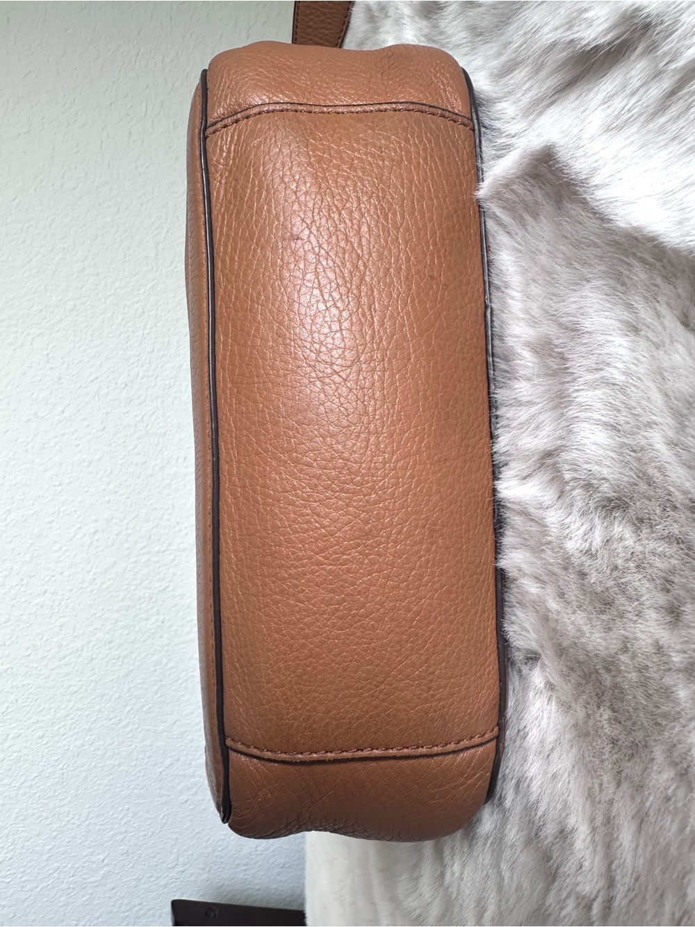 Tory Burch Frances Saddle Bag pebbled leather brown tassel - Picture 12 of 17